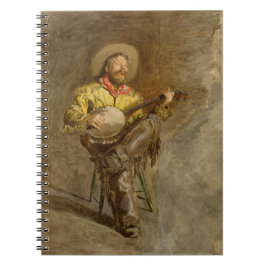Cuaderno Cantando Cowboy Español con Banjo Jugando Canción