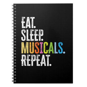 Cuaderno Cantante de actriz de música de repetición Sleep S