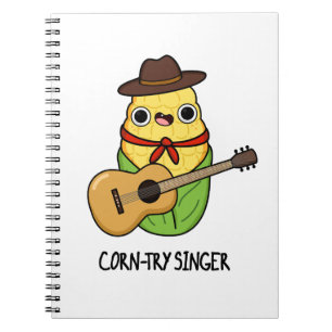 Cuaderno Cantante de maíz divertido juego de palabras con m