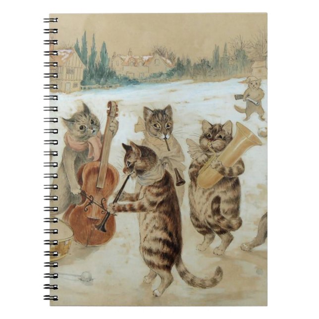 Cuaderno Canto de gatos Carol por Louis Wain (Frente)