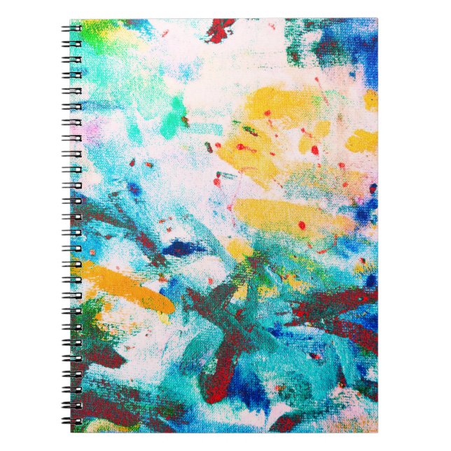 Cuaderno Canva artística verde. Ilustracion Guay morado. O (Frente)