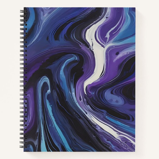 Cuaderno Caos Azul, Violeta y Negro (Anverso)