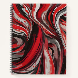 Cuaderno Caos en Rojo, Blanco y Negro