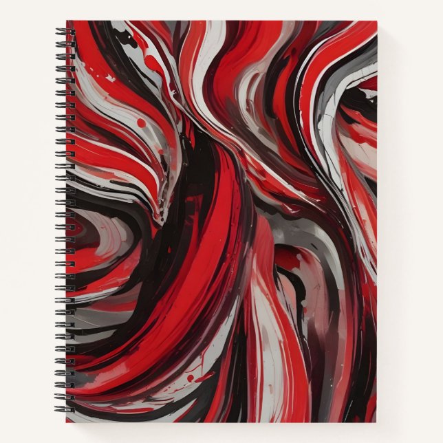Cuaderno Caos en Rojo, Blanco y Negro (Anverso)