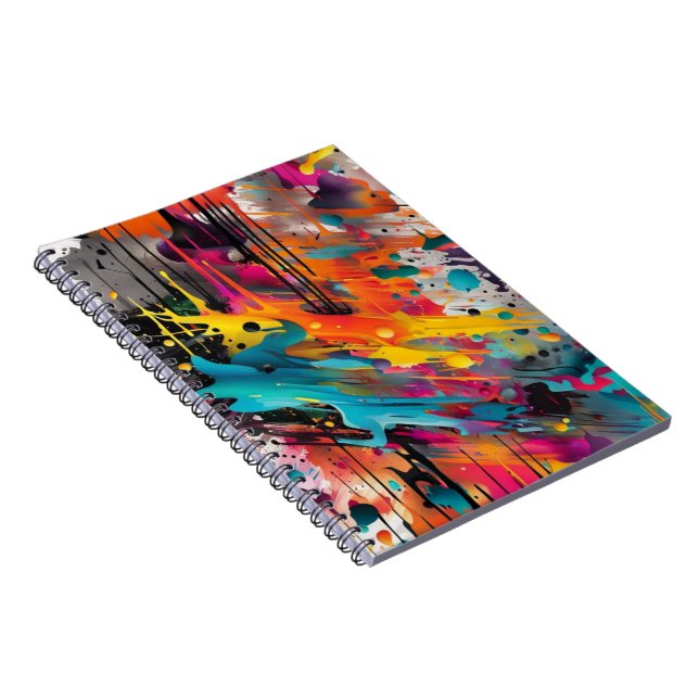 Cuaderno Caos Grafiti Salpicadura Viva (Lado Derecho)