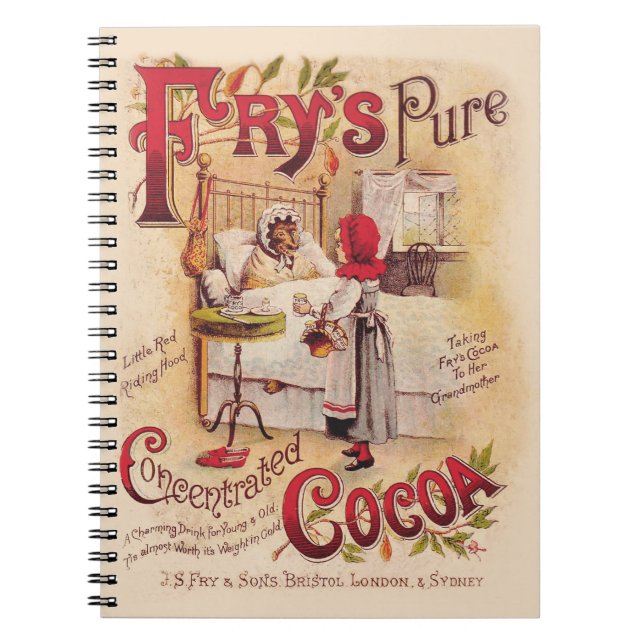 Cuaderno Capa Roja Vintage Cocoa Victoriano (Frente)