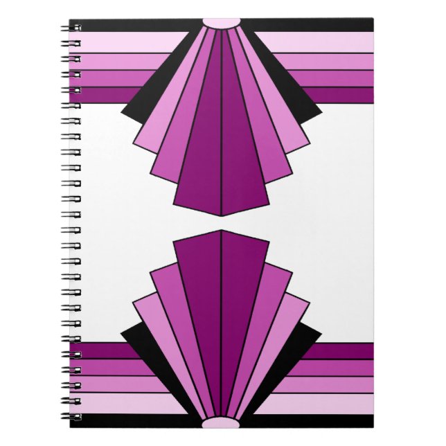Cuaderno Capas Art Deco en rosa (Frente)