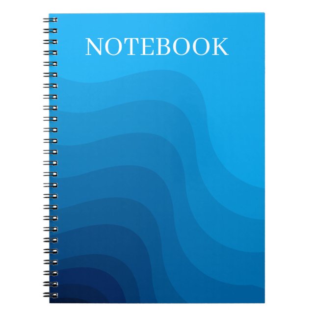 Cuaderno Capas de onda azul fluido (Frente)
