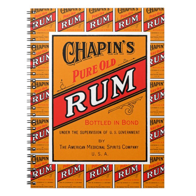 Cuaderno Capas Pure Old Rum Label multiimpresión (Frente)