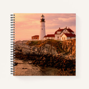 Cuaderno Cape Elizabeth Luz de cabeza de Portland Maine