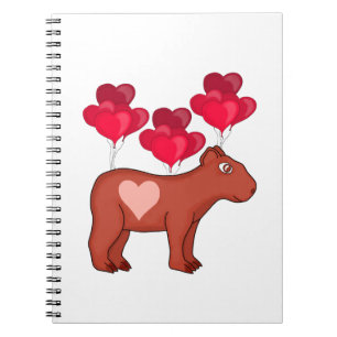 Cuaderno Capibara Corazón Amor