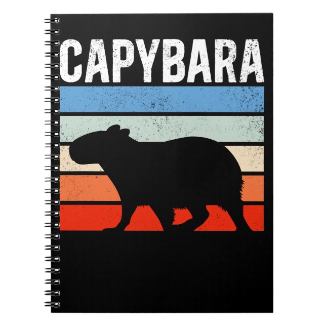 Cuaderno Capibara Cute Animal Retro Vintage (Frente)
