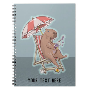 Cuaderno Capibara Eating Yogurt