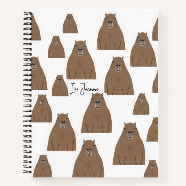 Cuaderno Capibara personalizado (Anverso)