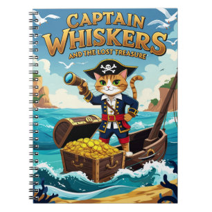 Cuaderno Capitán Bigotes y el Gato Pirata del Tesoro Perdid