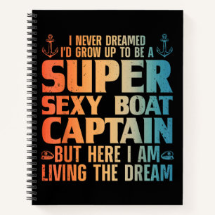 Cuaderno Capitán De Barco Guay Para Hombres Mujeres Navegan