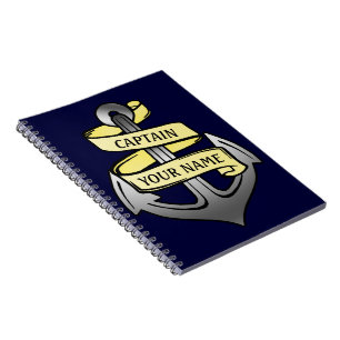 Cuaderno Capitán de buque adaptable su ancla conocida