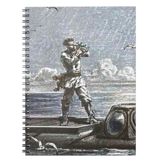 Cuaderno Capitán Nemo Verne 20.000 ligas Arte de Ciencia Fi (Frente)