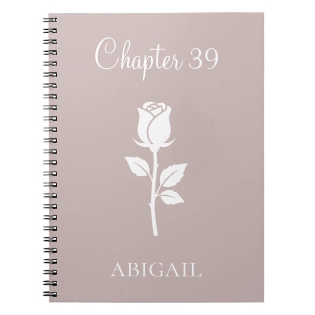 Cuaderno Capítulo Nuevo Personalizado Flor de Nacimiento de (Frente)