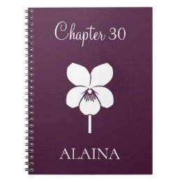 Cuaderno Capítulo Nuevo Personalizado Flor de Nacimiento Vi