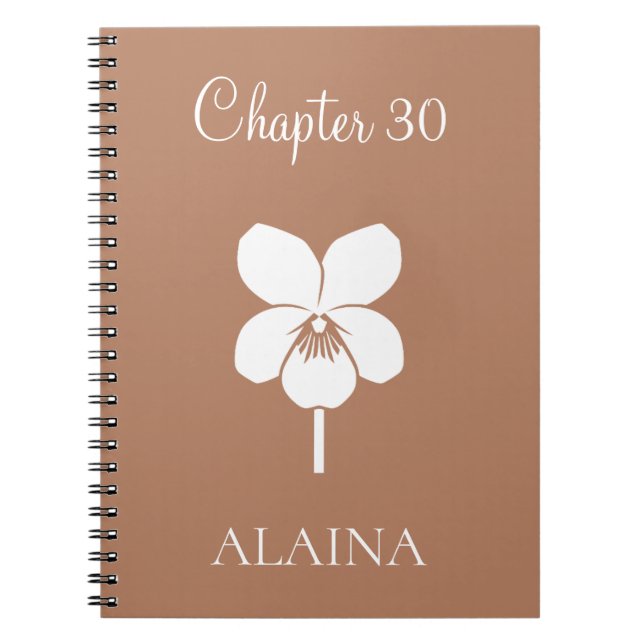 Cuaderno Capítulo Nuevo Personalizado Flor de Nacimiento Vi (Frente)