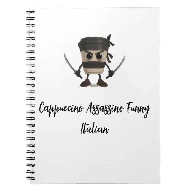 Cuaderno Cappuccino Assassino Funny Italian (Frente)