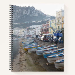 Cuaderno Capri Foto de la línea costera de un portátil de g
