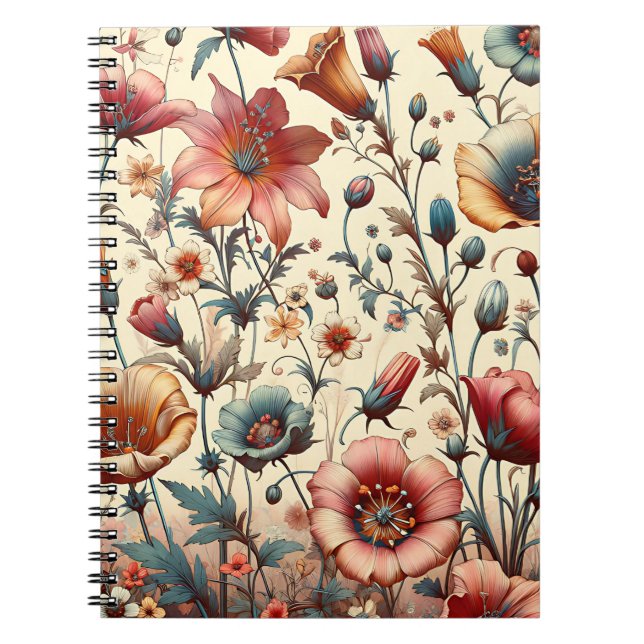 Cuaderno caprichoso del Jardín de Flores Silvestre (Frente)