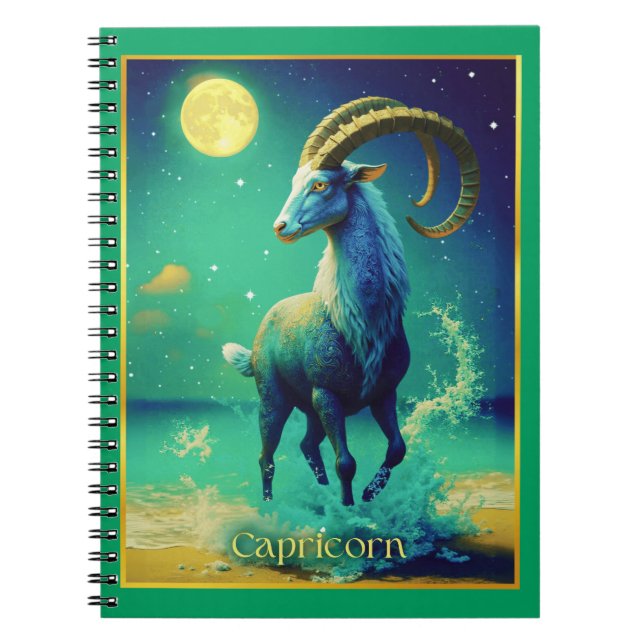 Cuaderno Capricorn the Sea Goat Zodiac Sign (Frente)