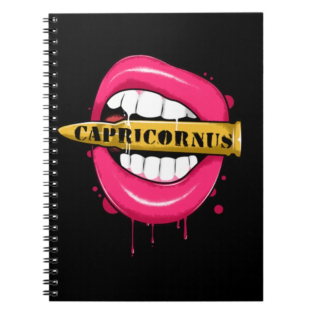 Cuaderno Capricornus Zodiac Rótulo Cumpleaños Diciembre (Frente)