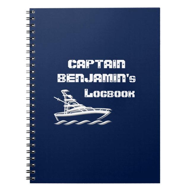 Cuaderno Captain's Logbook (customizable) (Frente)