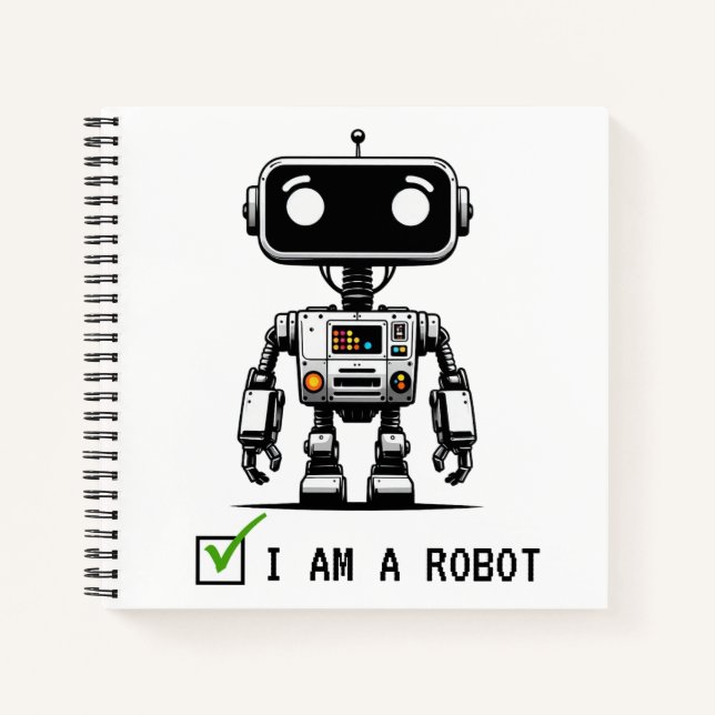Cuaderno Captcha Robot - Soy un robot (Anverso)