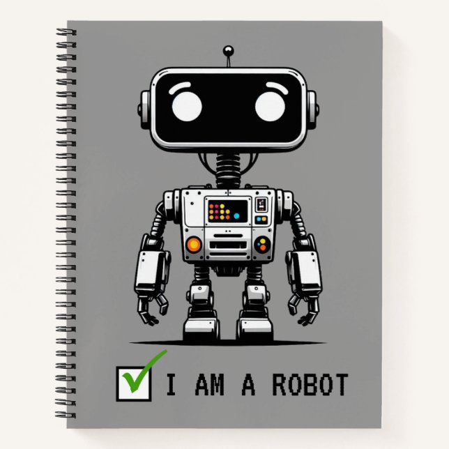Cuaderno Captcha Robot - Soy un robot (Anverso)