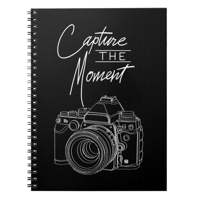 Cuaderno Captura al fotógrafo de cámara de momento. (Frente)
