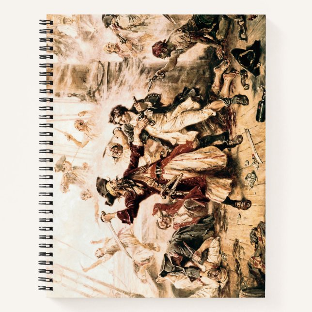 Cuaderno Captura, barba negra pirata, venganza de la reina  (Anverso)