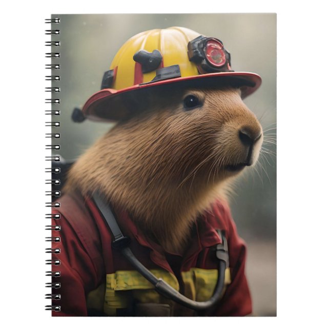 Cuaderno "Capybara al rescate: Extraordinario bombero (Frente)