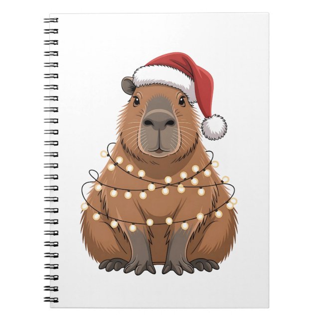 Cuaderno Capybara Navidad Coincidencia Funny Santa (Frente)