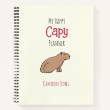 Capybara Planner, animal de piel de piel de piel