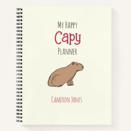 Cuaderno Capybara Planner, animal de piel de piel de piel
