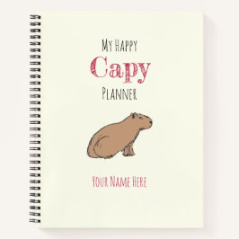 Cuaderno Capybara Planner Cute Roedor De Chill A Mano