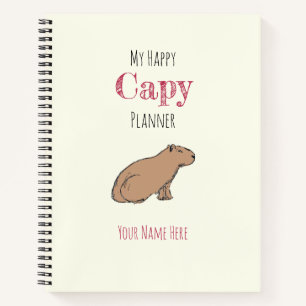 Cuaderno Capybara Planner Cute Roedor De Chill A Mano