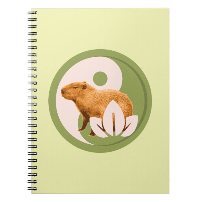 Cuaderno Capybara Zen Yin Yang Naturaleza Pacífica (Frente)