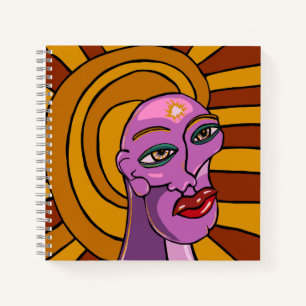Cuaderno Cara Abstracta, Sigue Tus Sueños, Arte Digital