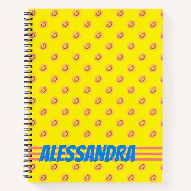 Cuaderno Cara Amarilla Sonriente Feliz Radical Sonrisa (Anverso)