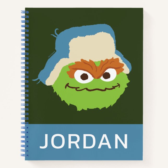 Cuaderno Cara de Bosque de Oscar el Gruñón | Agrega tu nomb (Anverso)