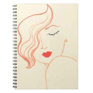 Cuaderno Cara de bosquejo abstracto