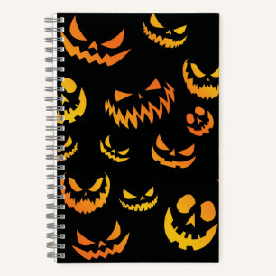 Cuaderno Cara de calabaza de Jack O Lantern