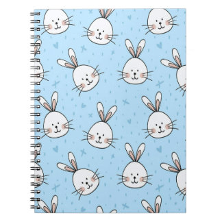 Cuaderno Cara de conejo lindo patrón sin costuras