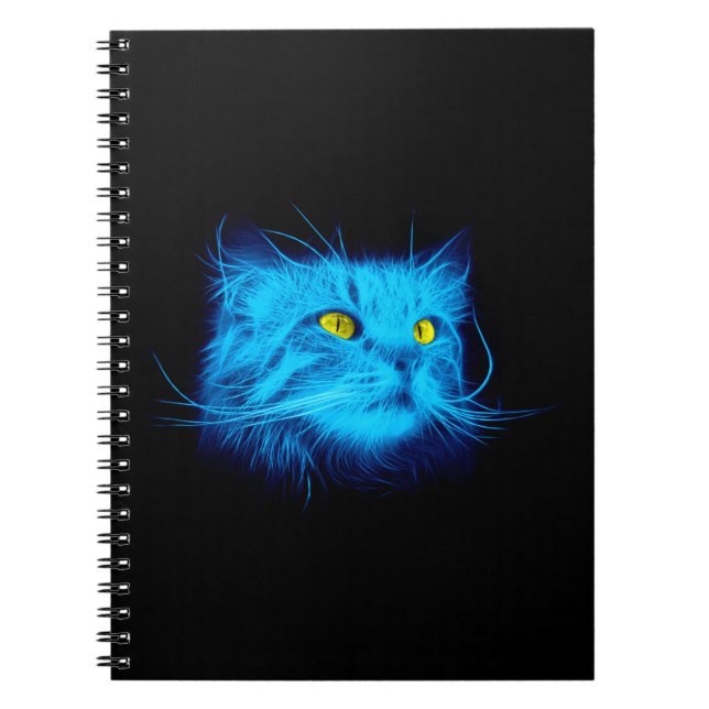 Cuaderno Cara de gato azul (Frente)