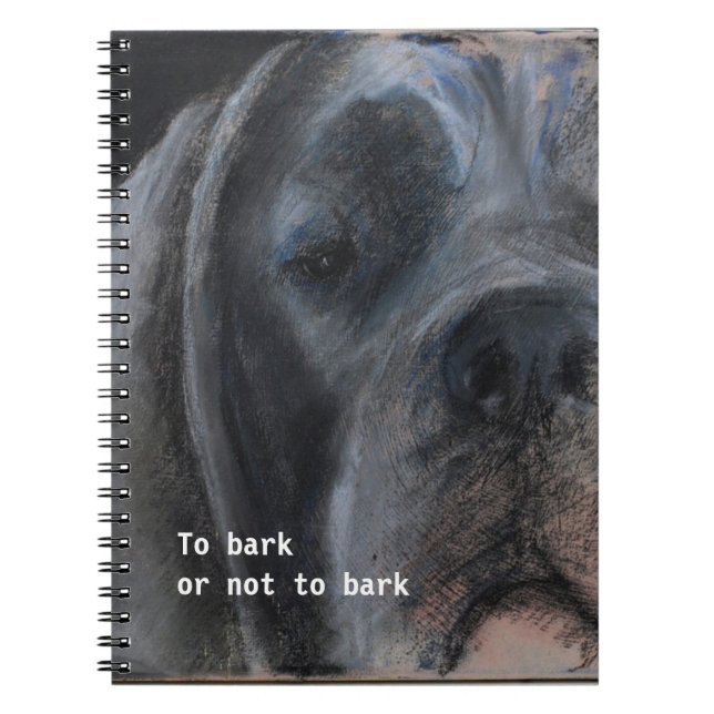 Cuaderno Cara de Gran Danés Azul (Frente)